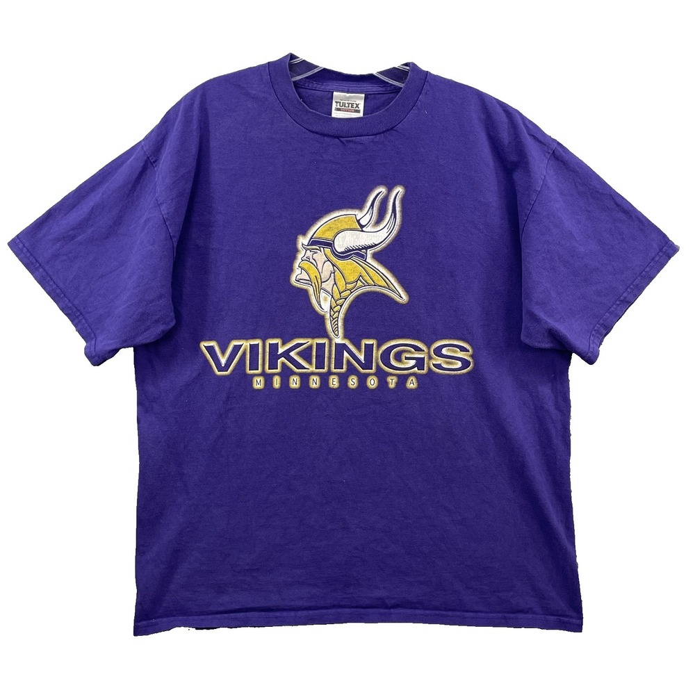 Vintage Tultex Minnesota Vikings Tee Men XL Purple NFL Retro Sportswear Football